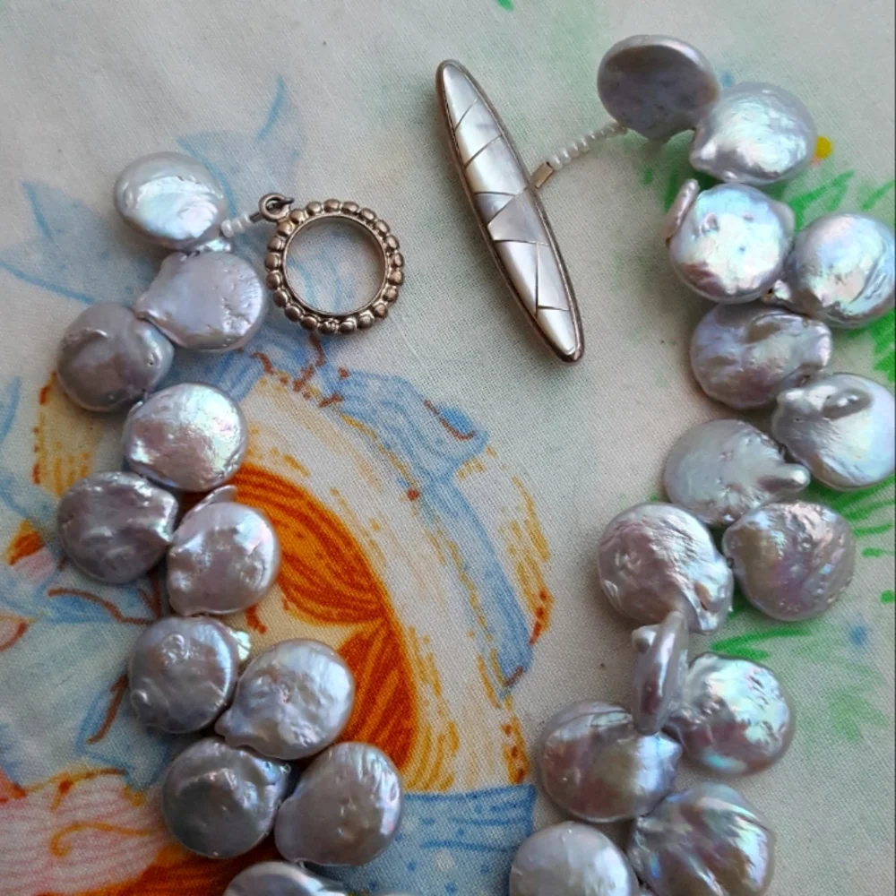 KC Sterling Baroque Y Pearl Necklace Y